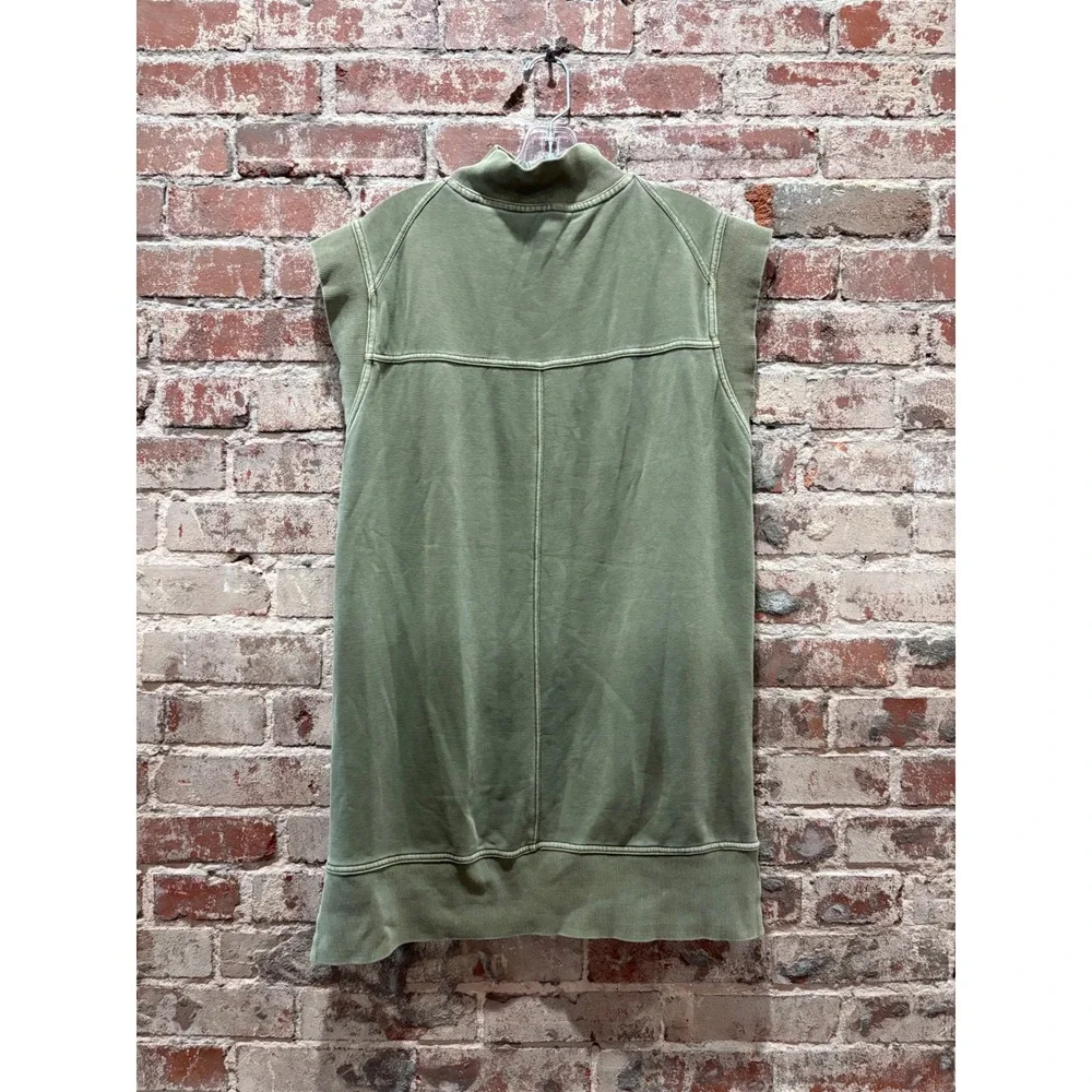 Daily Practice by Anthropologie Meru Zip-Front Mini Dress Green Small - Picture 10 of 10